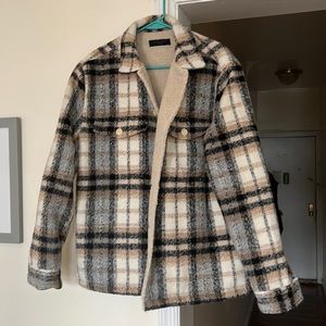 All Saints shearling wool Harrington Jacket